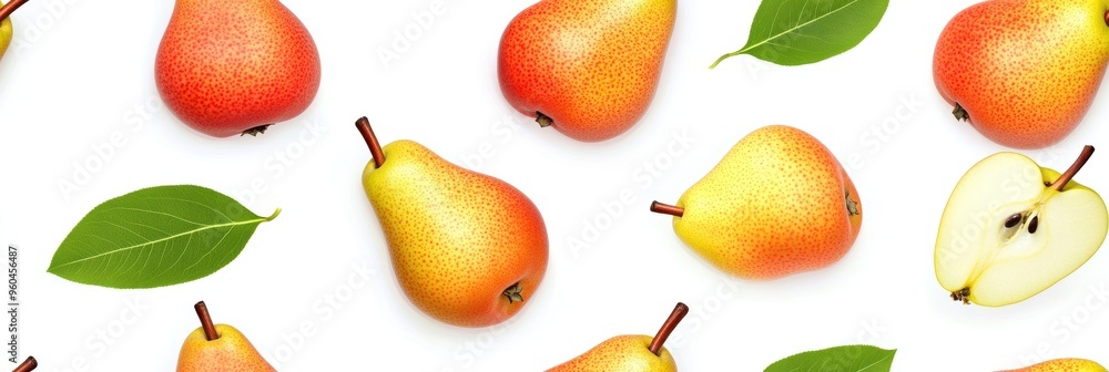 Seamless repetitive pattern background of fresh pear for fabric design Seamless repetitive pattern background of fresh pear for fabric design