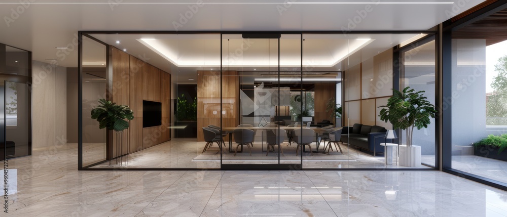 custom made wallpaper toronto digitalModern Consulting Firm Meeting with Clients - Professional ing of Business Professionals in a Conference Room Discussion