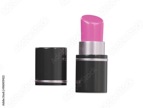 Lipstic icon 3d render illustration