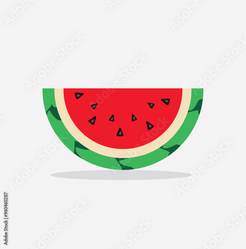 slice of watermelon isolated
