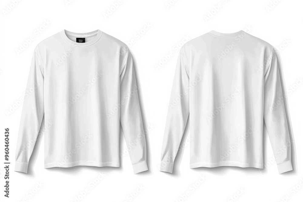 White Long Sleeve Tshirt Mockup Isolated created with Generative AI White Long Sleeve Tshirt Mockup Isolated created with Generative AI