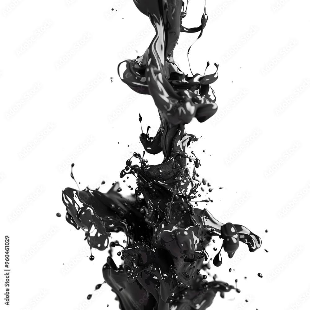Abstract Black Liquid Splash Abstract Black Liquid Splash