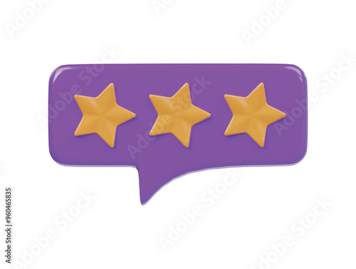 Review icon 3d render illustration