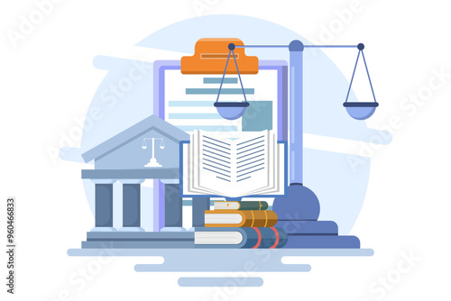 Law and justice concept, Law firm and legal services, Public legal consultation, Lawyer, Legal aid, legal consultation in business. for ui, web design, landing page, web banner, mobile app.