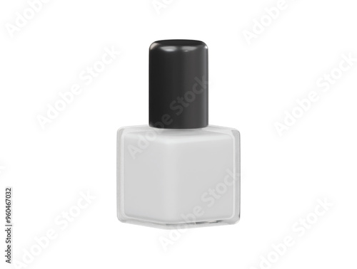 Nail polish icon 3d render illustration