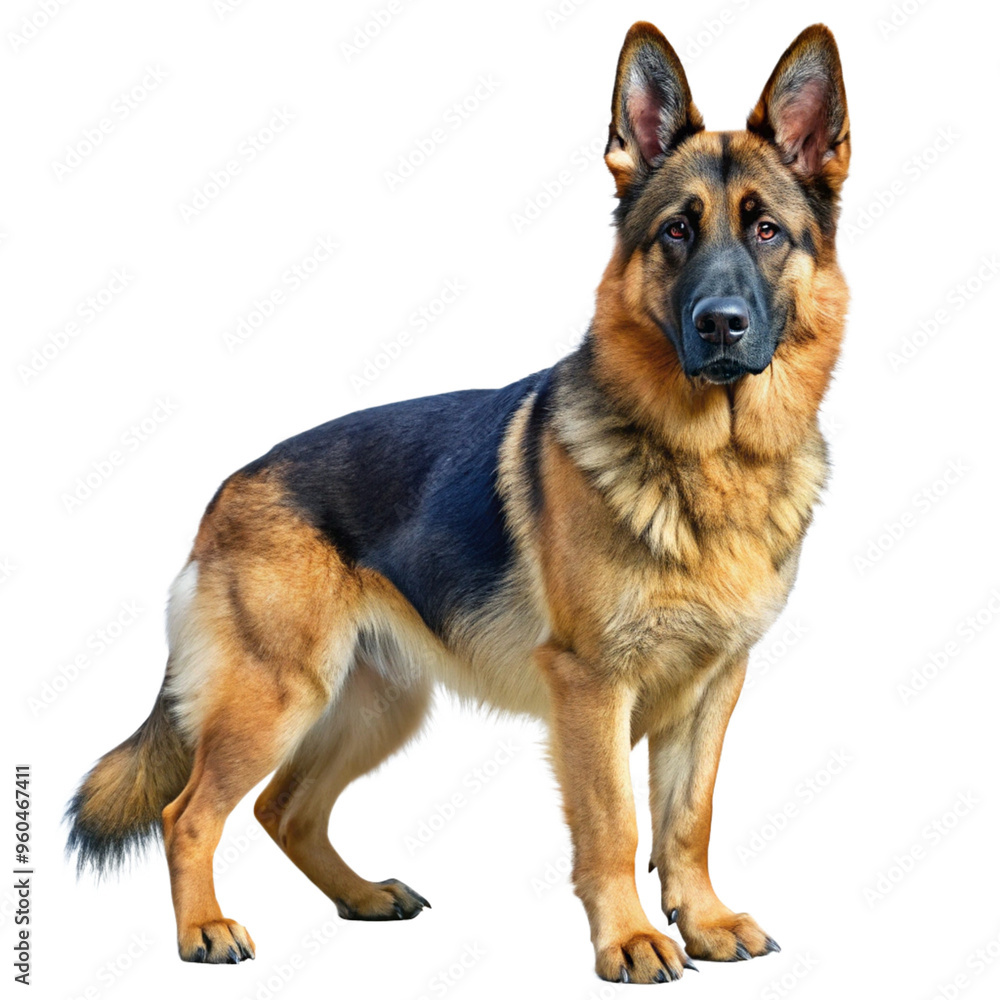 Alsatian dog with a transparent background Alsatian dog with a transparent background