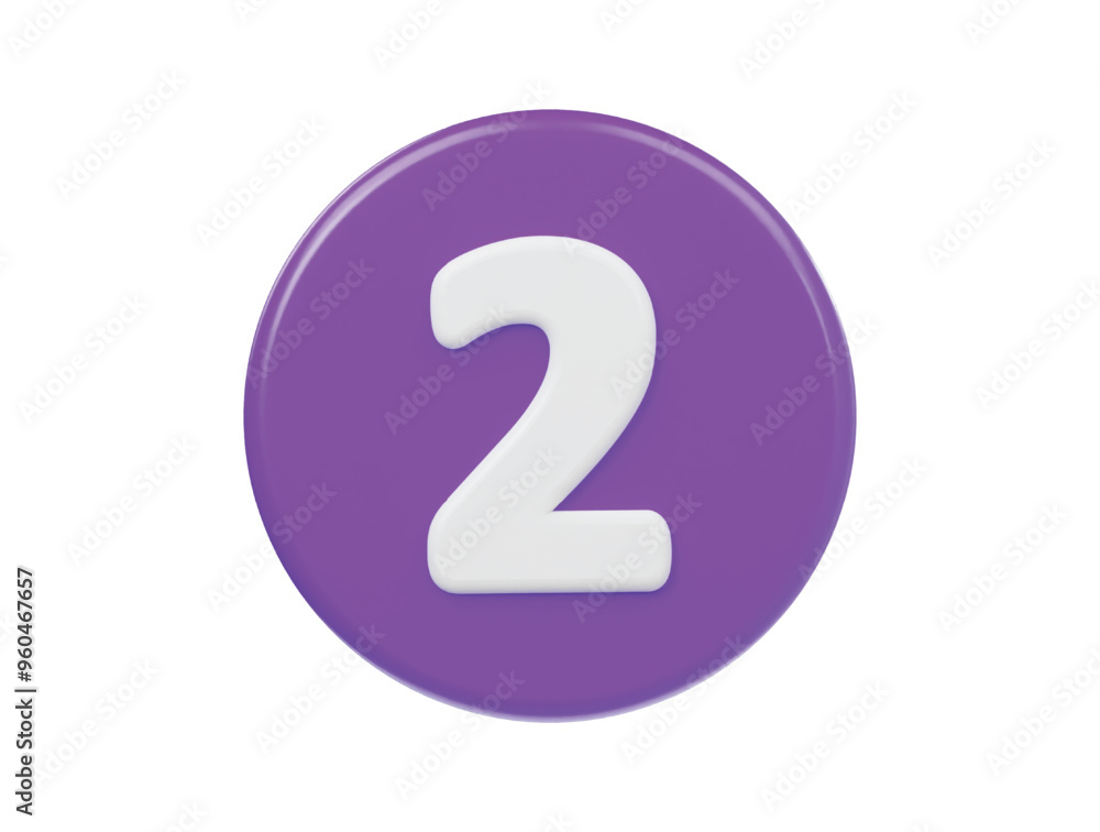 Number icon 3d render illustration Number icon 3d render illustration