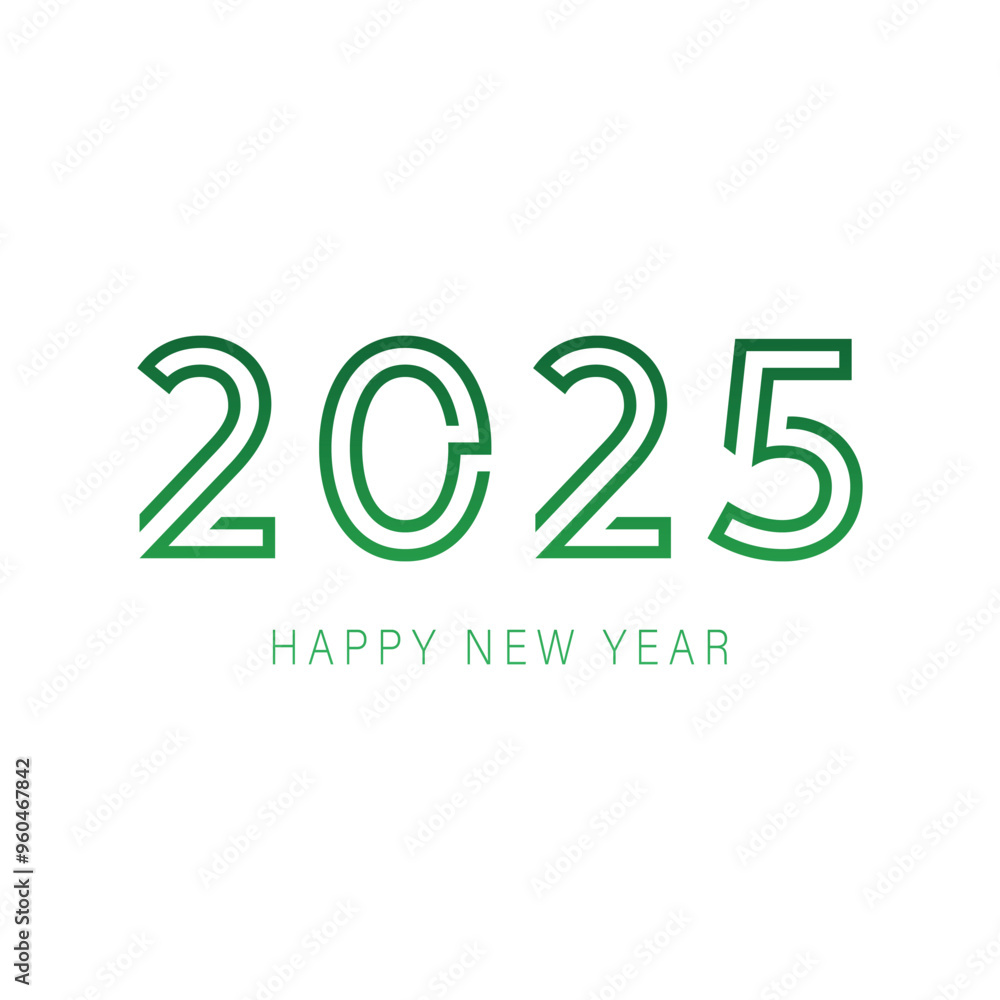 Happy new year 2025 design. With colorful truncated number illustrations. Premium vector design 2025 Happy new year 2025 design. With colorful truncated number illustrations. Premium vector design 2025