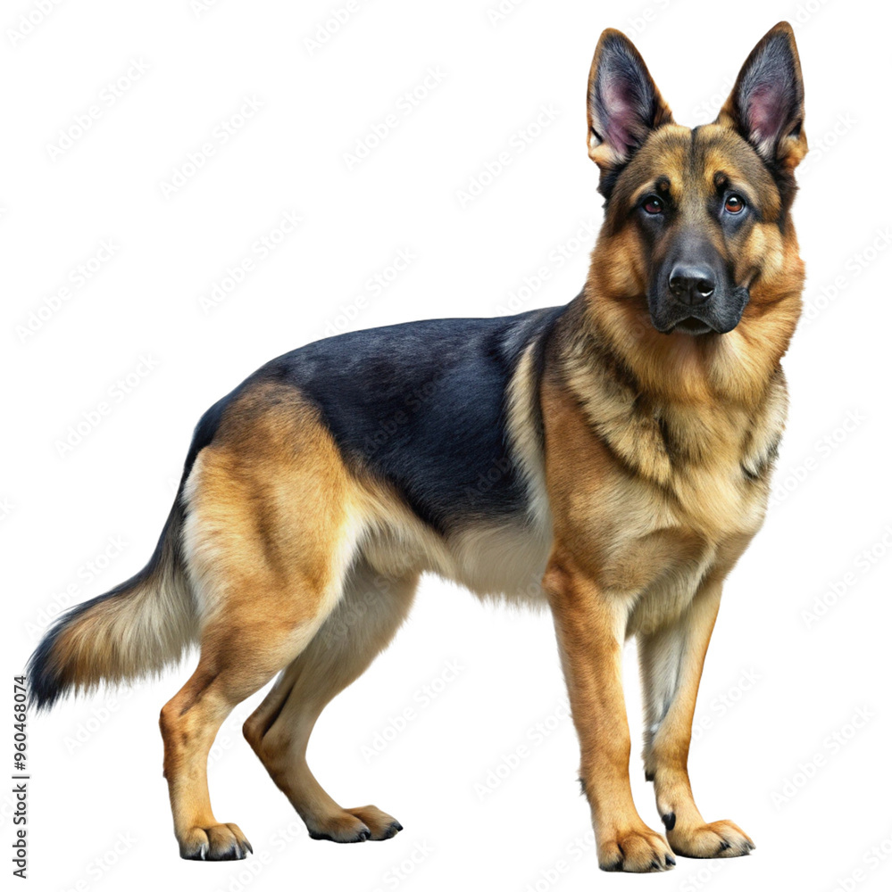 Alsatian dog with a transparent background Alsatian dog with a transparent background
