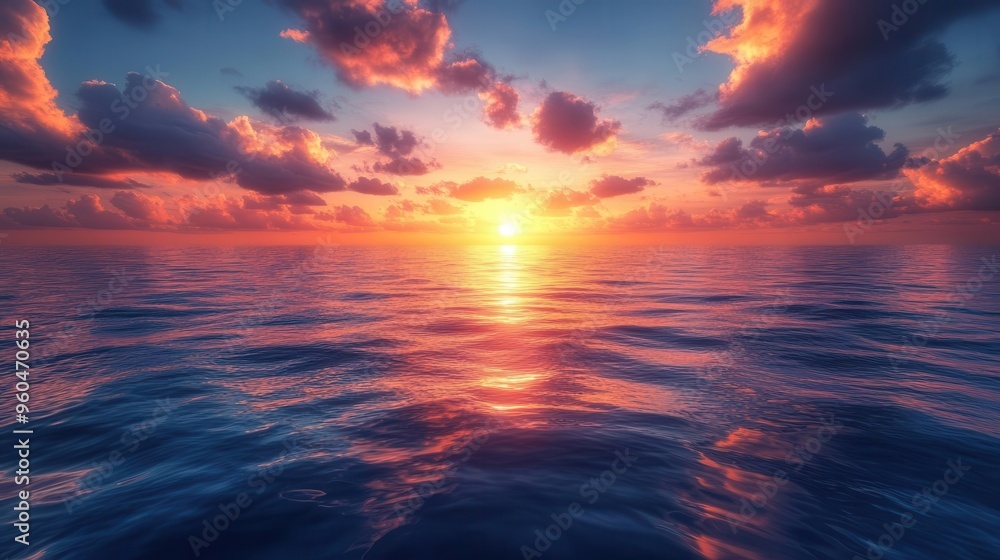 mesmerizing seascape at golden hour sun low on horizon casting warm light across rippling ocean surface long exposure effect smooths water creating mirrorlike reflections of vibrant sky mesmerizing seascape at golden hour sun low on horizon casting warm light across rippling ocean surface long exposure effect smooths water creating mirrorlike reflections of vibrant sky