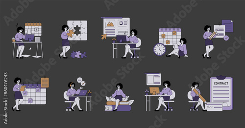 Business People. Flat Vector Illustration
