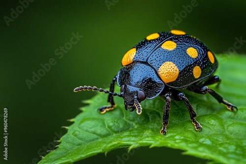 Beetles, laying eggs, the next generation continue the cycle of life in the insect world