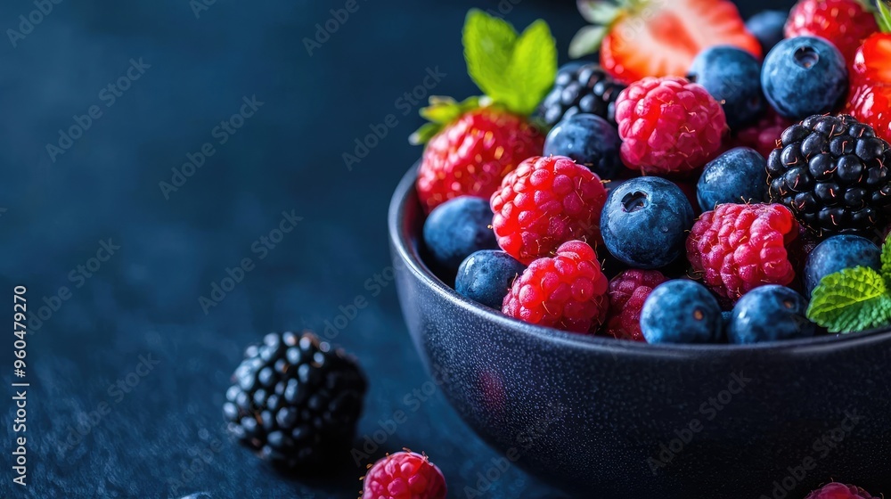 A vibrant assortment of fresh berries in a bowl, showcasing their rich colors and textures, perfect for healthy eating and desserts. A vibrant assortment of fresh berries in a bowl, showcasing their rich colors and textures, perfect for healthy eating and desserts.