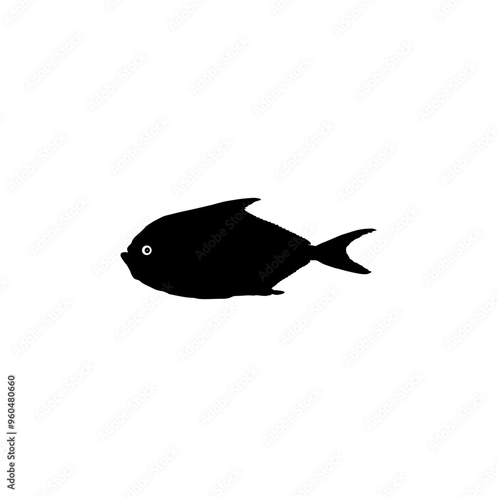 Silhouette of the Silver pomfret, Bramidae, pampo, or Pampus Fish. Flat Style. Can use for Logo Gram, Animal Illustration, Pictogram, Website, or Graphic Design Element. Vector Illustration Silhouette of the Silver pomfret, Bramidae, pampo, or Pampus Fish. Flat Style. Can use for Logo Gram, Animal Illustration, Pictogram, Website, or Graphic Design Element. Vector Illustration