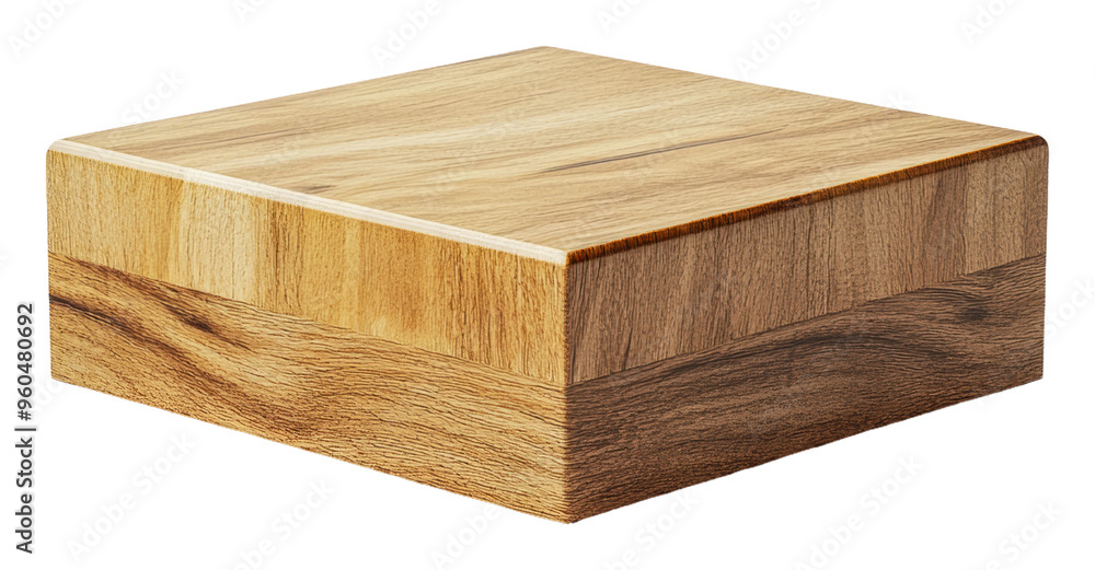 Wooden box on a clean, well-lit surface, cut out - stock png. Wooden box on a clean, well-lit surface, cut out - stock png.