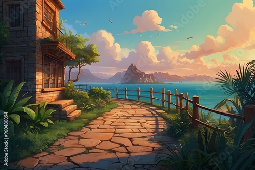 Illustration Cartoon backgrounds For Animation