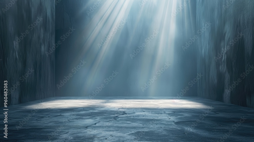 Dusty Light Rays in a Dark Concrete Room Dusty Light Rays in a Dark Concrete Room
