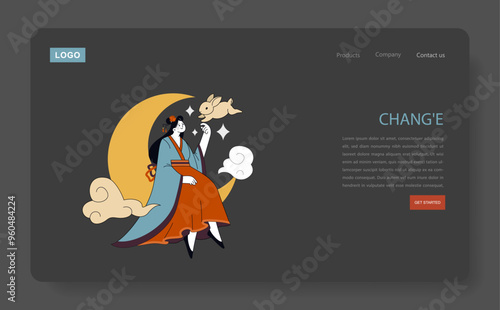 Mid Autumn Festival. Flat Vector Illustration
