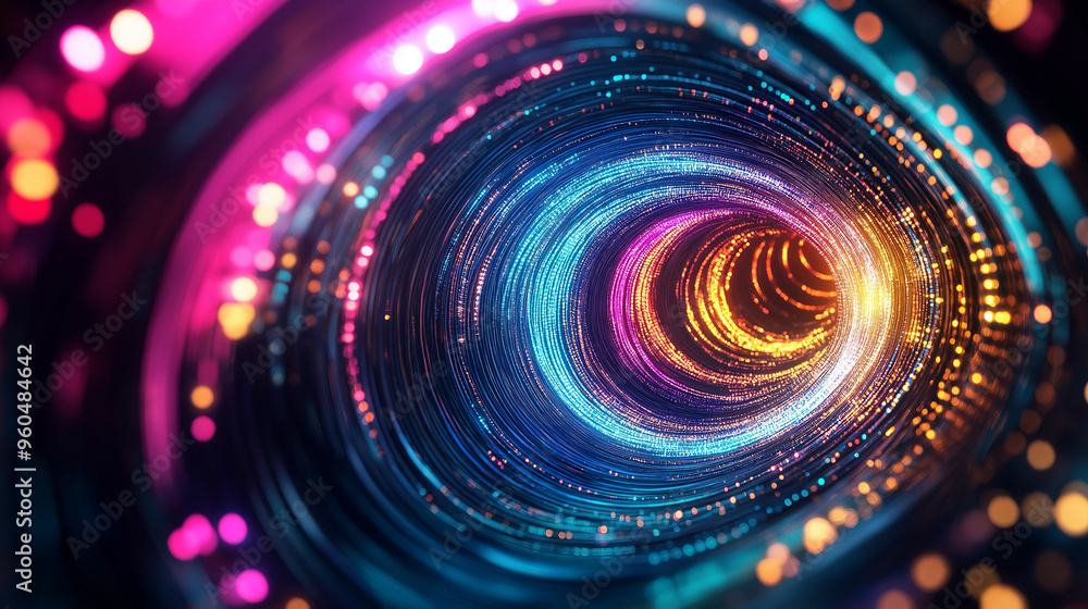 Obraz premium bright wormhole colourful abstract