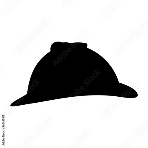 Detective hat silhouette. Vector image