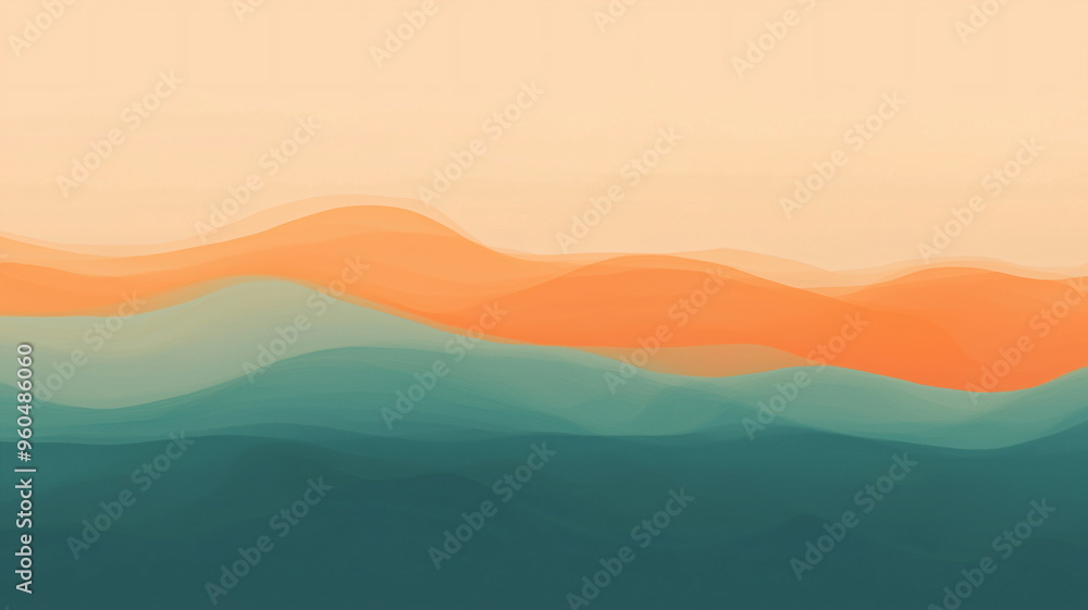 Smooth gradient background with teal and orange hues transitioning through flowing shapes Smooth gradient background with teal and orange hues transitioning through flowing shapes