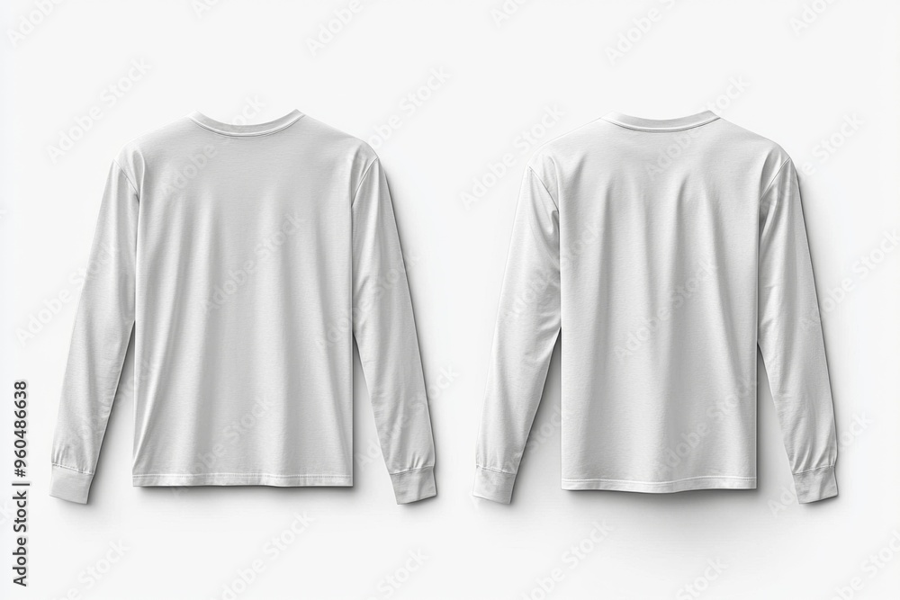 White Long Sleeve Tshirt Mockup Isolated created with Generative AI White Long Sleeve Tshirt Mockup Isolated created with Generative AI