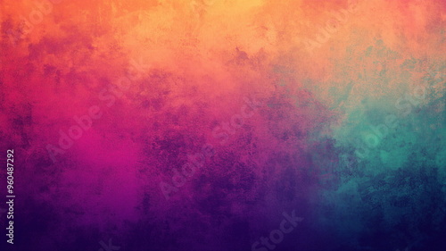 Soft gradient background in retro colors with subtle grainy texture and smooth fade