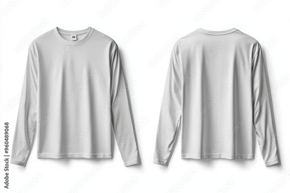 White Long Sleeve Tshirt Mockup Isolated created with Generative AI White Long Sleeve Tshirt Mockup Isolated created with Generative AI