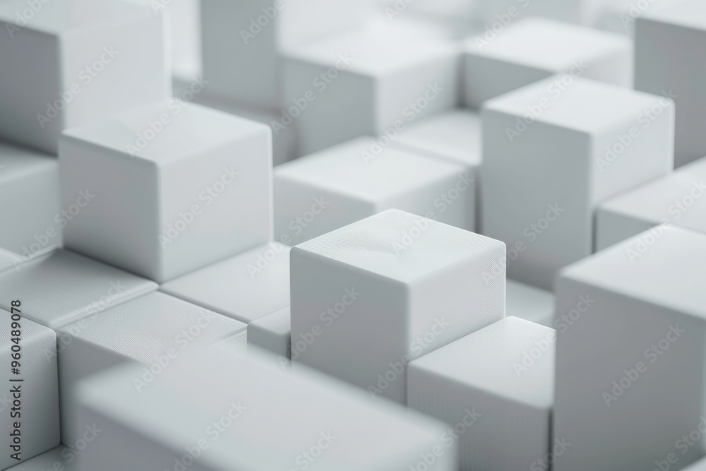 Random shifted white cube boxes block background wallpaper banner with copy space, contemporary, mirrorless, standard, morning, minimalist, analog, heightened realism, natural lighting Random shifted white cube boxes block background wallpaper banner with copy space, contemporary, mirrorless, standard, morning, minimalist, analog, heightened realism, natural lighting