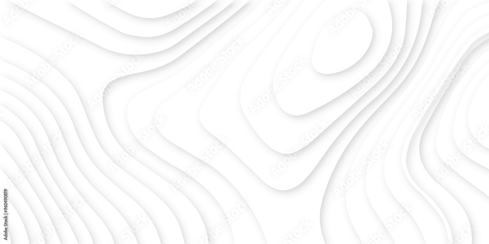 Abstract modern 3d Paper cut white background .white waves background ,paper art style, flyers posters prints .geometric background overlap layer.	