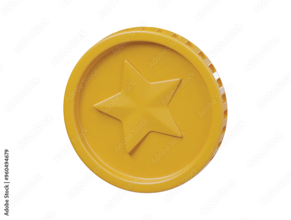 Star coin icon 3d render illustration Star coin icon 3d render illustration
