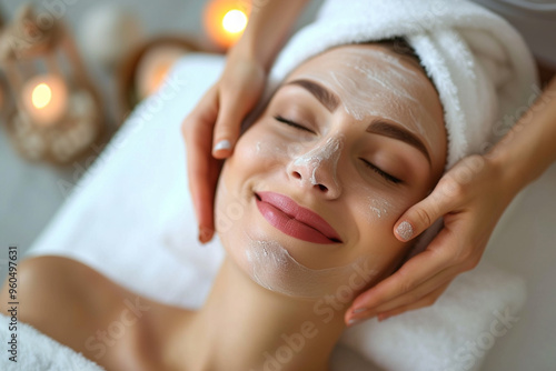 Relaxing Spa Facial Treatment for Glowing Skin, HD, Advertisement Image,