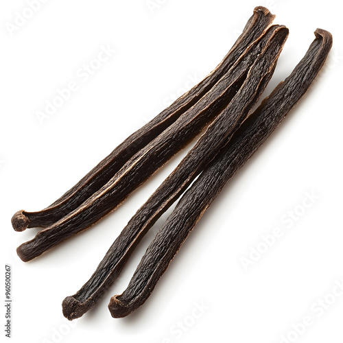 Vanilla sticks, isolated on white background