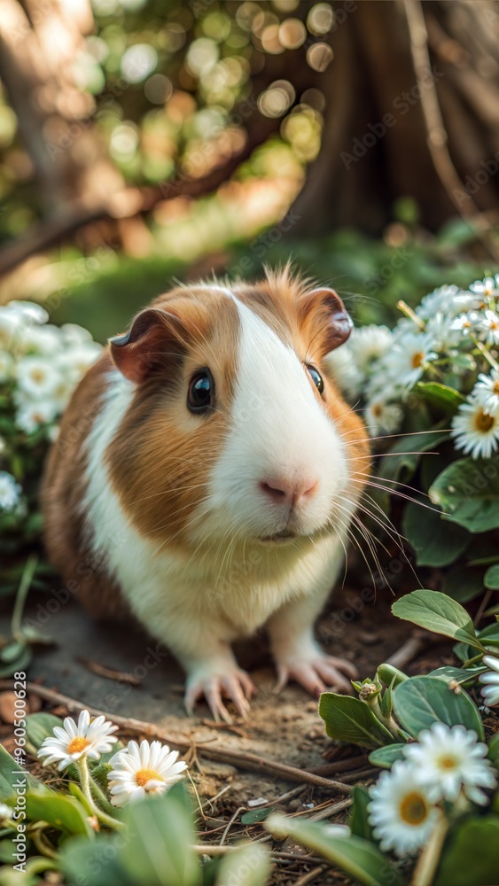 a guinea pig with beautiful natural background a guinea pig with beautiful natural background