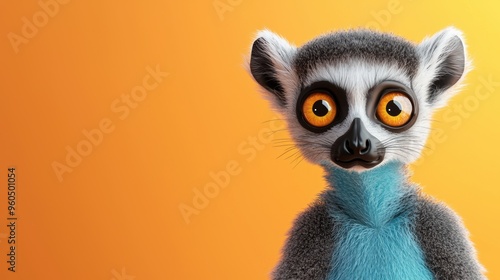 Captivating Closeup of Curious Lemur with Distinctive Features