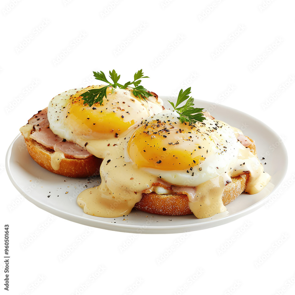 Decadent Eggs Benedict: A Culinary Masterpiece with Creamy Hollandaise and Perfectly Poached Eggs. Decadent Eggs Benedict: A Culinary Masterpiece with Creamy Hollandaise and Perfectly Poached Eggs.