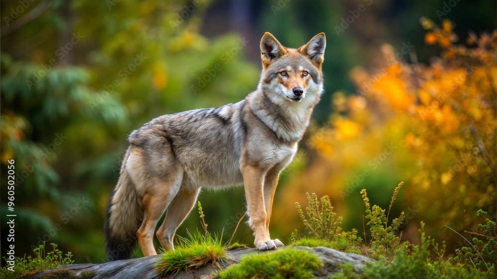 Fototapeta premium a coyote with beautiful natural background