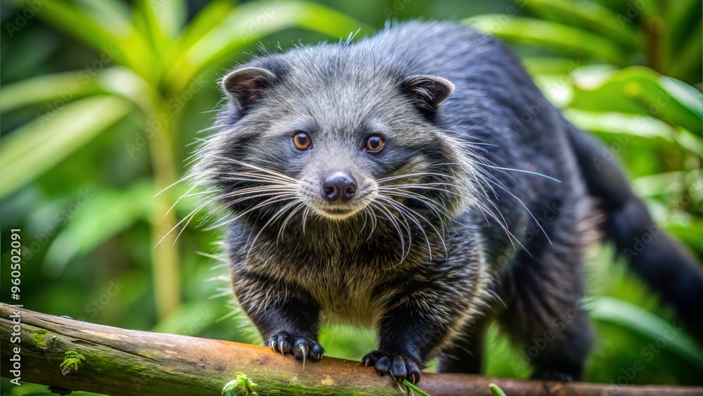 a binturong with beautiful natural background a binturong with beautiful natural background