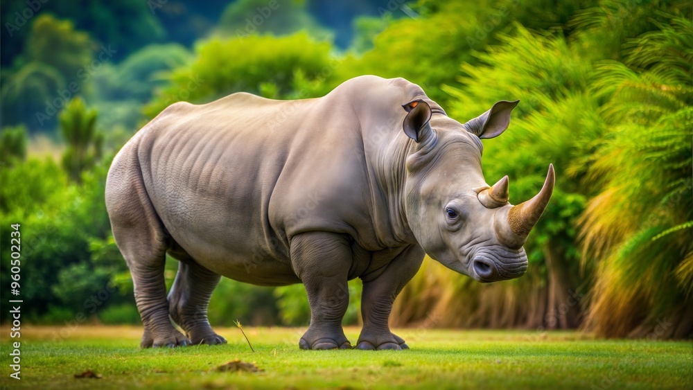 a rhinoceros with beautiful natural background a rhinoceros with beautiful natural background