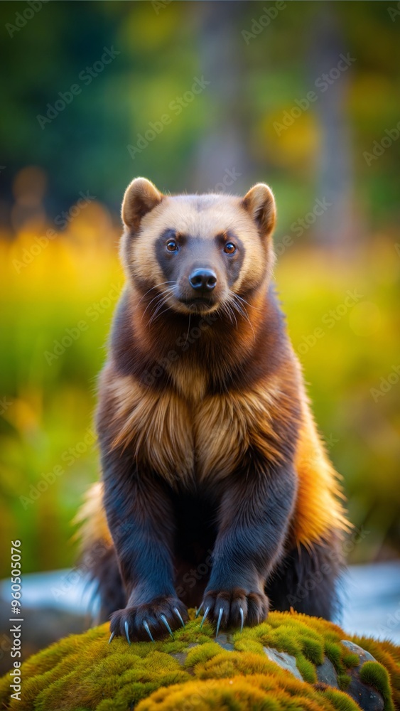 Obraz premium a wolverine with beautiful natural background