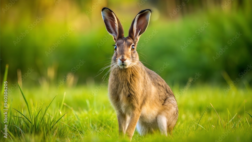 Fototapeta premium a hare with beautiful natural background