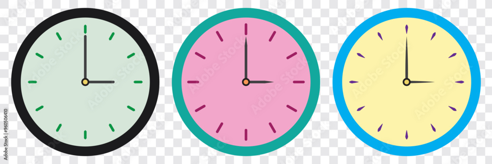 Clock icon in flat style, timer. clock icon in trendy flat style isolated on background. EPS 10. Clock icon in flat style, timer. clock icon in trendy flat style isolated on background. EPS 10.