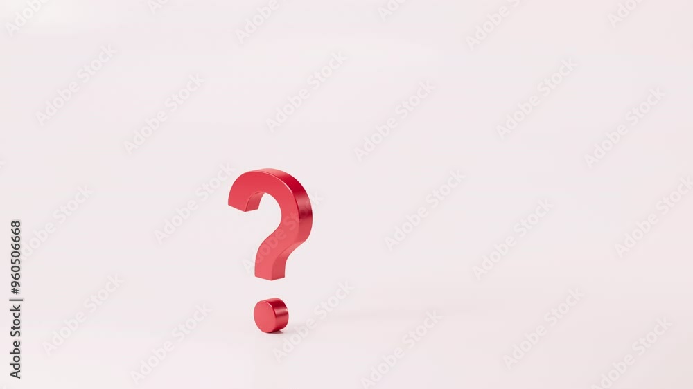 Cartoon question mark, faq problem solution symbol, 3d rendering. Cartoon question mark, faq problem solution symbol, 3d rendering.