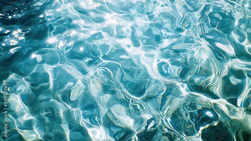 Tranquil Blue Water Surface with Gentle Ripples and Light Reflections