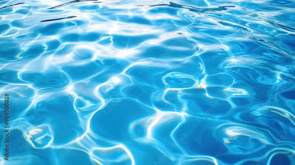 Serene Blue Water Surface with Gentle Ripples Reflecting Summer Sky - Calming Nature Background Serene Blue Water Surface with Gentle Ripples Reflecting Summer Sky - Calming Nature Background