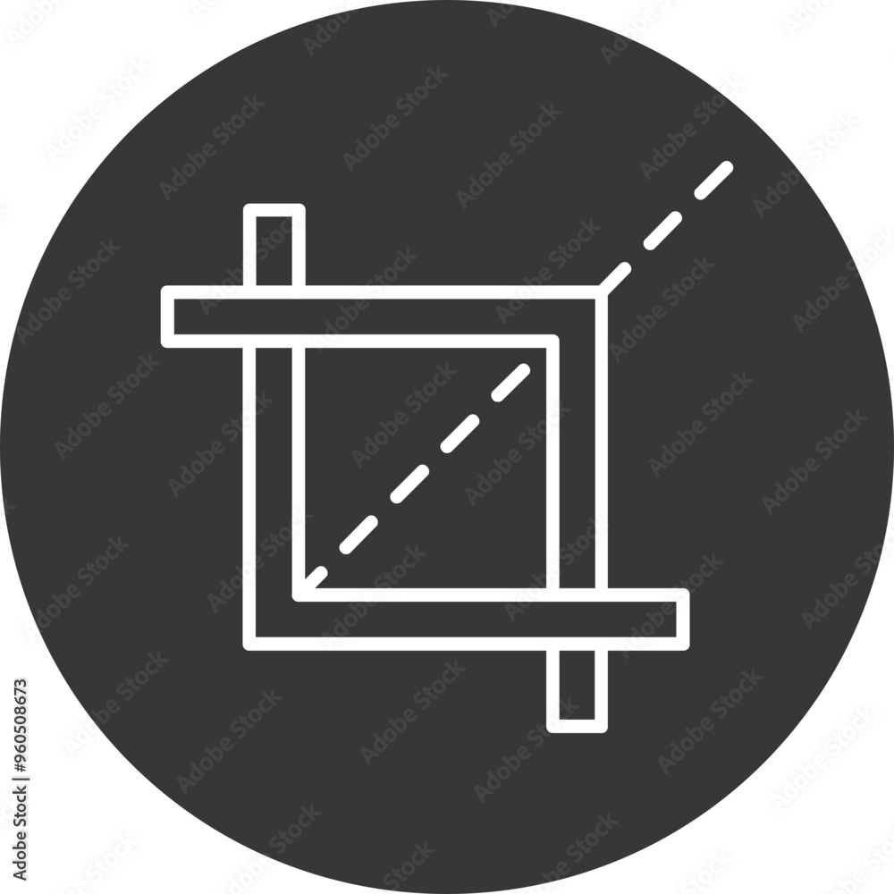 Crop Tool Vector Icon Crop Tool Vector Icon