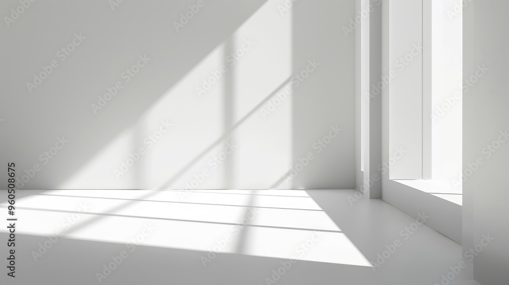 White studio background with shadows and copy space for product presentation. Summer concert backdrop. White studio background with shadows and copy space for product presentation. Summer concert backdrop.
