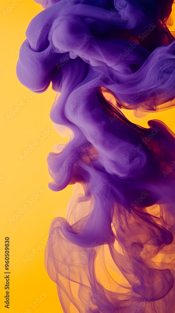 Purple Smoke on Yellow Background, Abstract Image, Texture, Pattern, Wallpaper, Cover and Screen for Smartphone, PC, Laptop, 9:16 and 16:9 Format Purple Smoke on Yellow Background, Abstract Image, Texture, Pattern, Wallpaper, Cover and Screen for Smartphone, PC, Laptop, 9:16 and 16:9 Format