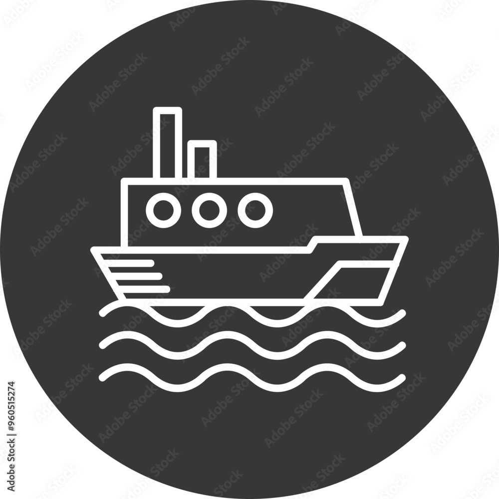 Obraz premium Yacht Vector Icon