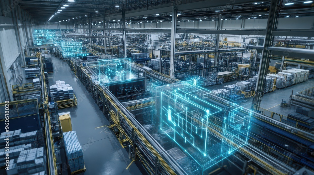 Modern Automated Smart Factory: Cutting-Edge Technology Meets Industrial Production Modern Automated Smart Factory: Cutting-Edge Technology Meets Industrial Production